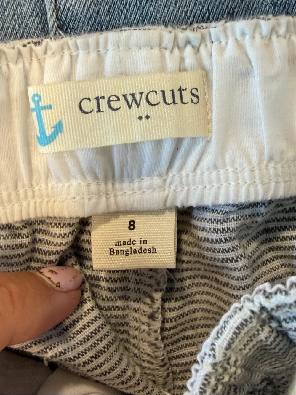 NWT Crewcuts Blue Striped Shorts